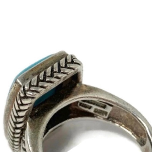 ♥️💕Vintage 💕♥️ Barse Turquoise Sterling 925 Southwest Ring:  Size 7 - Picture 4 of 5